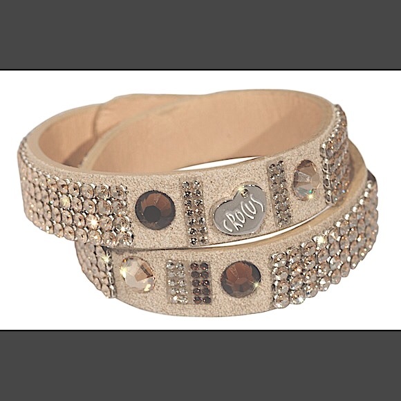 Stunning Crocus Swarovski double wrap bracelet - Picture 2 of 2